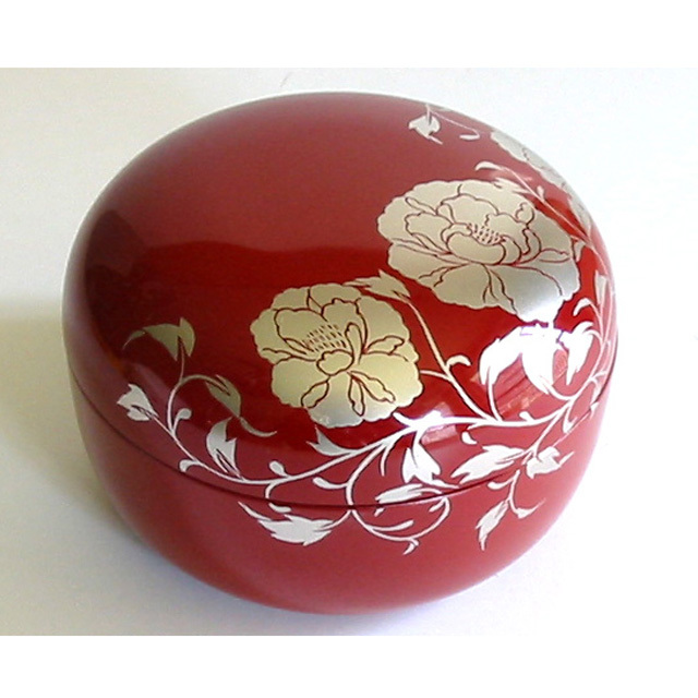 ボンボニエール 華唐草 朱 【まとめ買い割引】 漆塗り