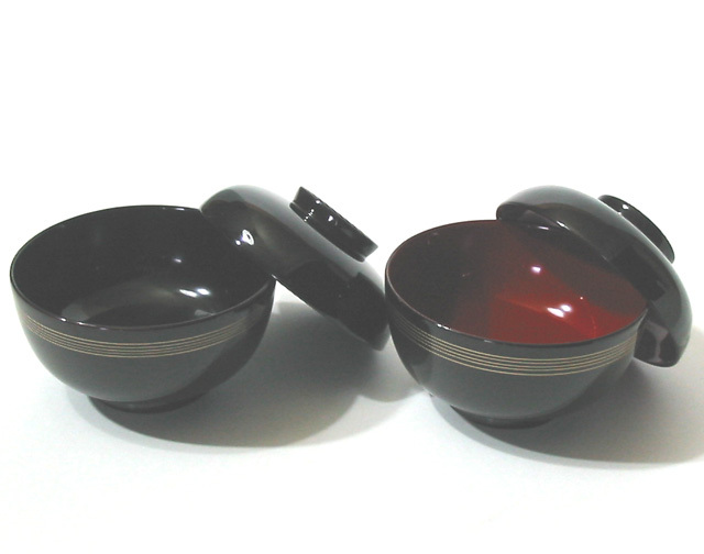 木製漆器 汁椀 吸物椀 朱色 骨董　金蒔絵 金縁 富士山/松/鶴 G52 漆器 輪島塗 沈金 金蒔絵 螺鈿 木製 蓋付椀 お煮物椀 吸物椀 5客