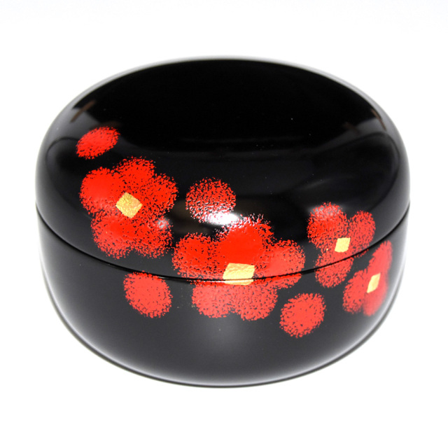 ボンボニエール 紅白華 漆塗りキャンディーボックス 漆器の井助