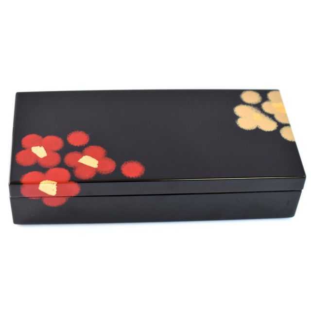 長手箱　紅白華