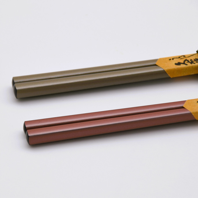 細身箸 銀パール/ピンクパール　黒