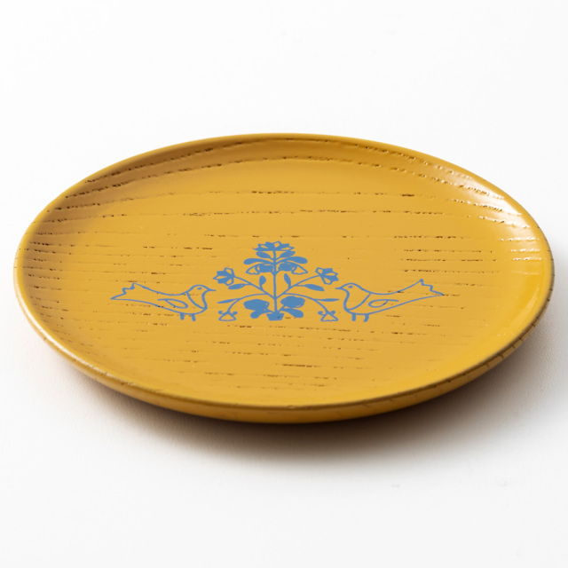 漆まめさら ウクライナデザイン コラボ＜isuke＞木製漆塗り 漆器の豆皿