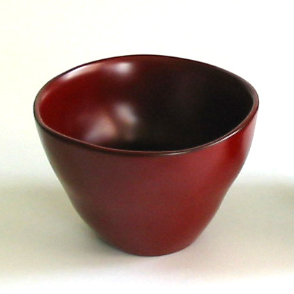 ゆがみカフェ椀 溜/朱/古代朱 漆塗り 12-02806/02807/MK-460 漆器の井助