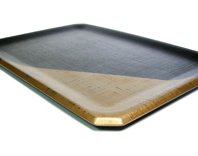 隅切うるし膳 布着せ 錫 木製 漆塗り ランチョンマット（製造中止