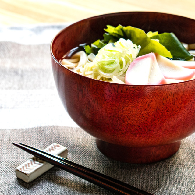 京椀 桜 5.0 特大 木製 漆塗り 大椀・麺鉢・丼鉢