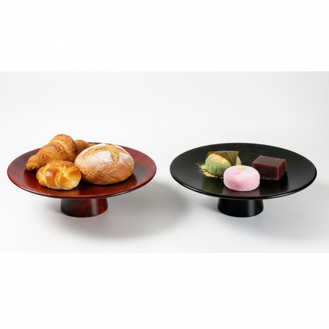 高坏盛器 樹々 赤スリ/黒スリ 漆器の井助