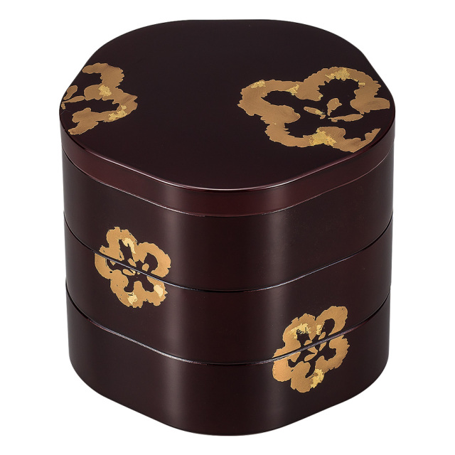 梅型三段重箱 当店ベストセラーお重箱 漆器の井助