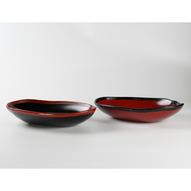 もてなし盛鉢 渕錆 中鉢 FC27-5/6 漆器の井助