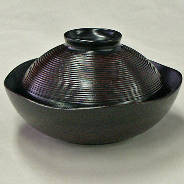 黒色漆器椀 木製箱付き 黒色漆器椀 木製箱付き