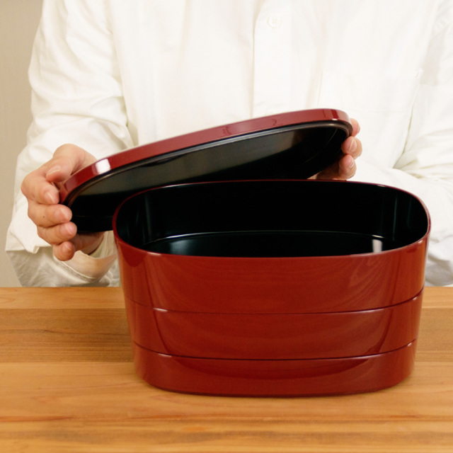 入れ子三段重 小判こより