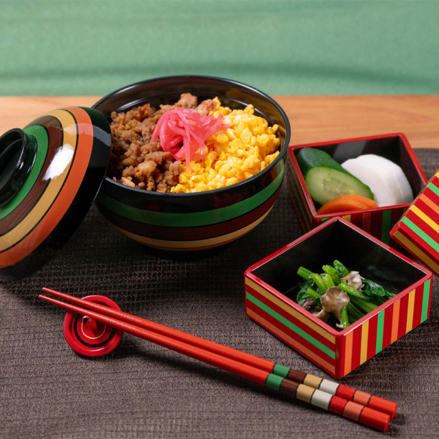 独楽文様盛り付け例