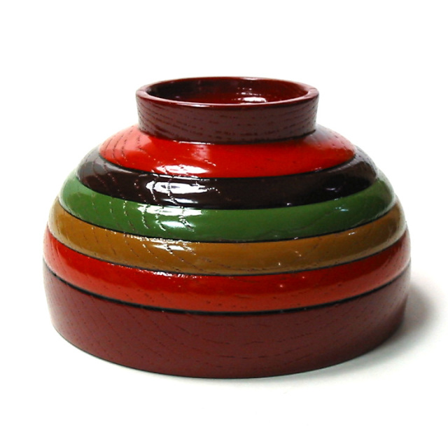 汁椀 目はじき 独楽文様 木製 漆塗り 木のお椀・味噌汁椀 FC3-1/2 漆器