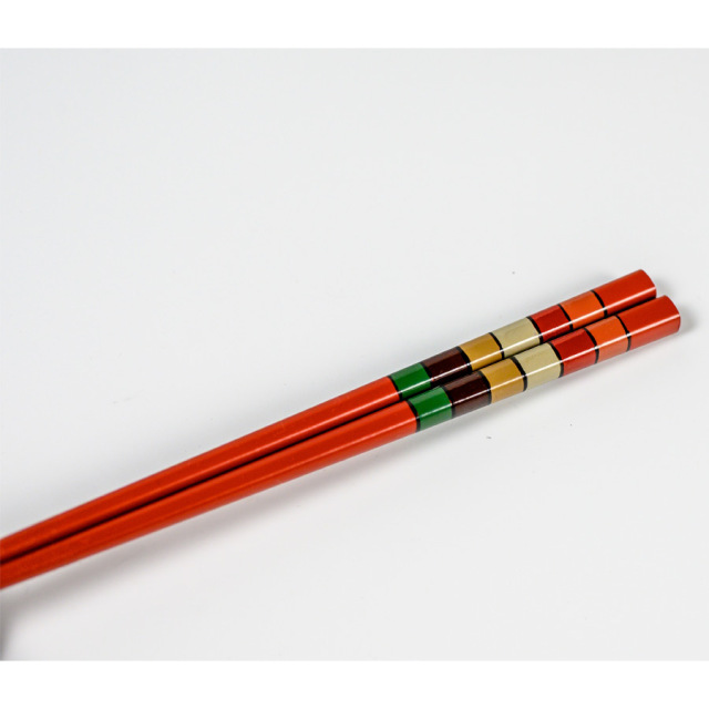 箸独楽文様コマ箸置付