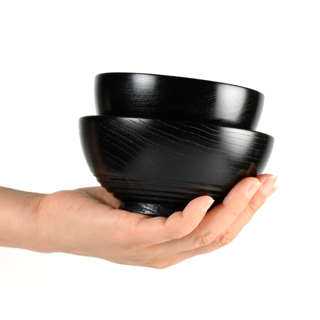 四つ椀　黒スリ