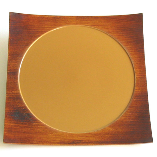 四方皿 白満月 大 木製漆塗り 角皿 中皿【製造中止・在庫限り】