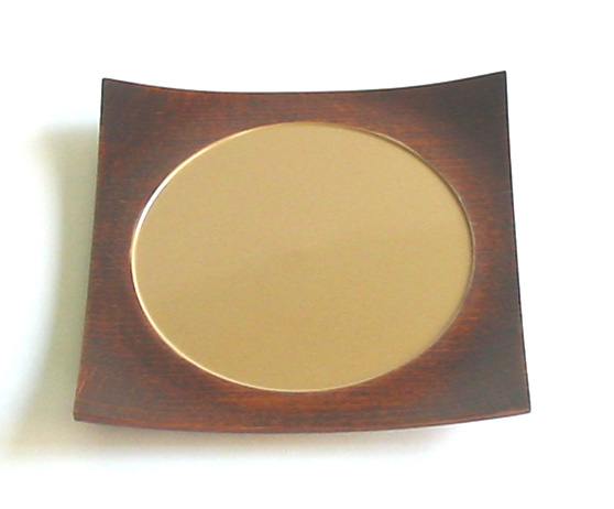 四方皿 白満月 小  木製 漆塗り 中皿（製造中止）