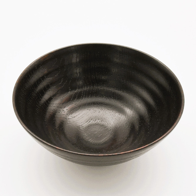 飯椀 波紋 摺漆 木製 漆塗り 木のご飯茶碗 漆器の井助