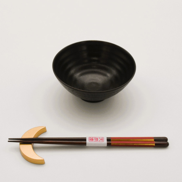 飯椀 波紋 摺漆