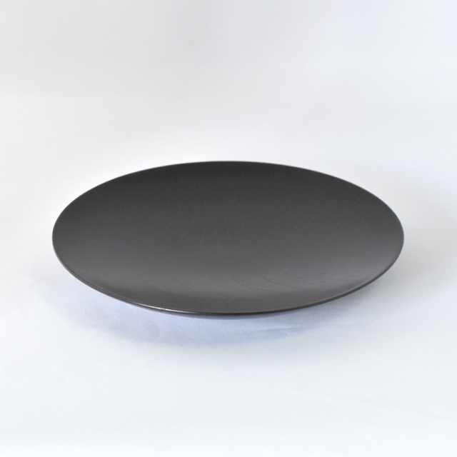 MOKU 丸皿　赤黒スリ 小