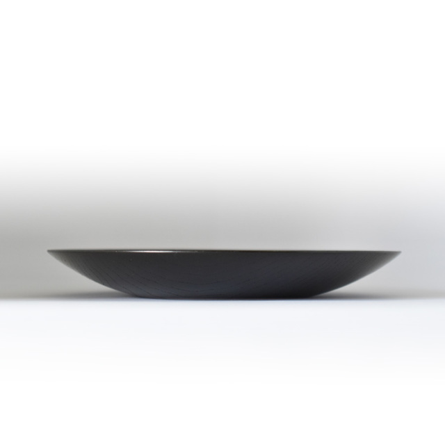 MOKU 丸皿　赤黒スリ 小