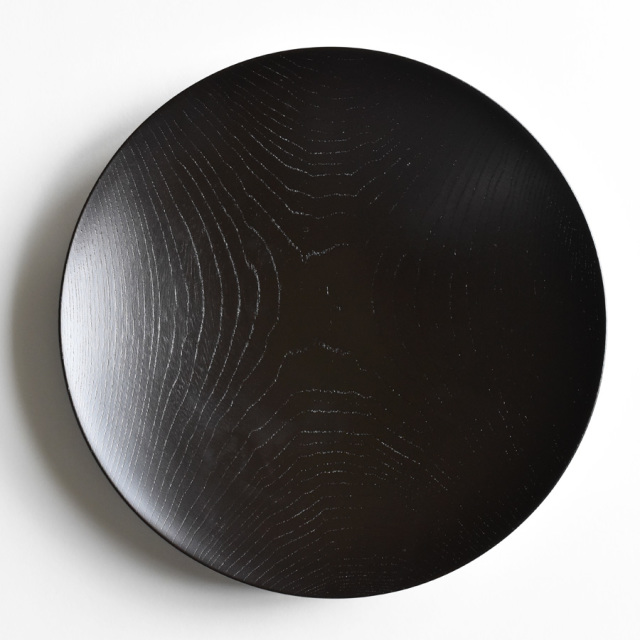 MOKU 丸皿 赤スリ/黒スリ 大 ｜木製漆塗りのお皿 漆器の井助