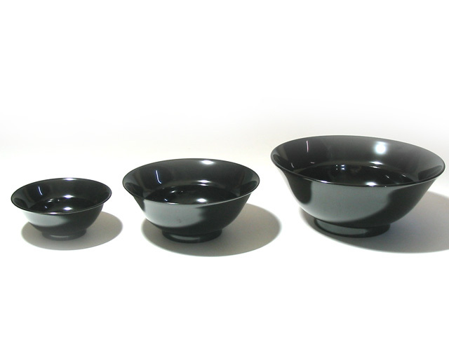 三つ組華鉢 漆塗り（製造中止） 漆器の井助