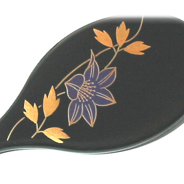 小判コンパクト手鏡 漆塗りハンドミラー 漆器の井助