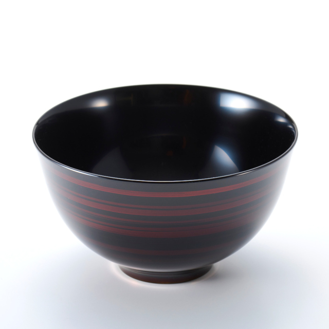 ペア大椀 白檀 彩波 漆塗り 麺鉢・丼鉢 12-03701 漆器の井助