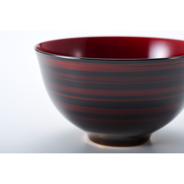 ペア大椀 白檀 彩波 漆塗り 麺鉢・丼鉢 12-03701 漆器の井助