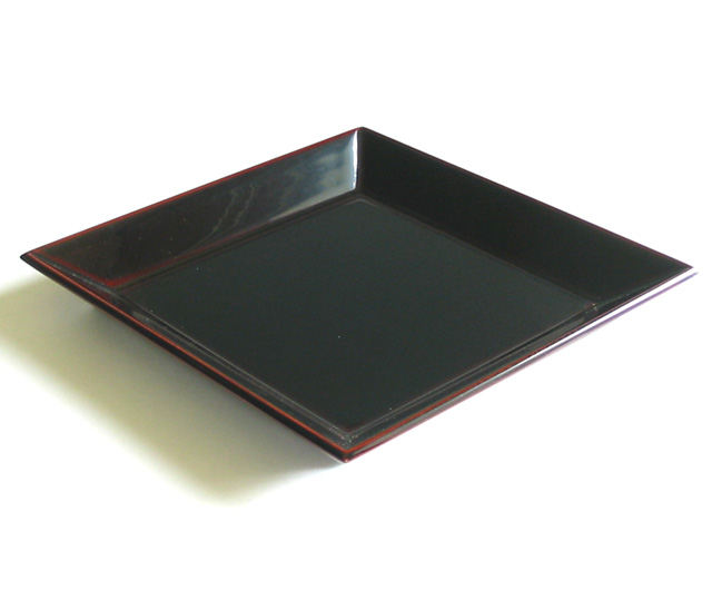 菱形皿 溜 木製 漆塗り 中皿（製造中止） 漆器の井助