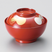 雑煮椀 瓢箪 朱/黒  漆塗り　12-01103/01104