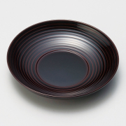 茶托 波紋 5枚セット 溜/古代朱 漆塗り　12-05802/05801