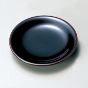 銘々皿 溜/古代根来 5枚セット   木製 漆塗り　12-06003/06004
