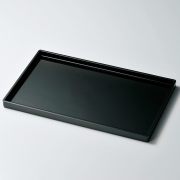 長手盆 15.0 黒   木製 漆塗り　12-10002