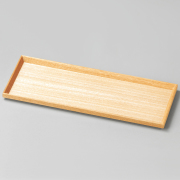 カスター盆 白木塗  木製　12-10613