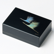 名刺箱 鶴 黒   漆塗り 名刺入れ・名刺ケース　12-12506