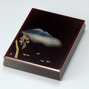 文庫 沈金故郷の詩 溜   漆塗り・木製　12-13201