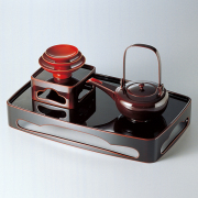 屠蘇器 旭型 溜   木製 漆塗り　12-15203
