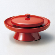 仏具 茶台 天目 朱   木製 漆塗り　12-15701