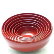 お好み鉢 七つ入れ子  古代朱   漆塗り 小鉢・中鉢・サラダボウルセット 応量器