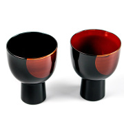 ペアカップ 日月白檀   【まとめ買い割引】 漆塗り