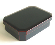 うるし隅切弁当箱 溜   木製 漆塗り 木のランチボックス（製造中止）