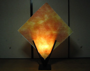 インテリア和紙照明 扇 春秋 木製（製造中止）