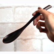 絆スプーン 大 消溜/朱 うるし　木製 漆塗り カトラリー