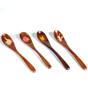 アニマル柄スプーン 【メール便可】 子供用食器 木製 漆塗り カトラリー