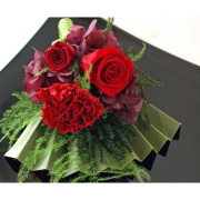 プリザーブドフラワー 花扇 漆器セット