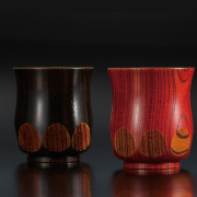 湯呑み　漆切子