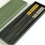 夫婦箸 金銀さび塗り 木製 漆塗り【製造中止・在庫限り】