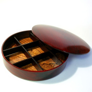 オードブル一段重 ひびき 大   木製 漆塗りお重箱　FC19-8/9