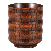 湯呑 波紋 総スリ 木製 漆塗り　FC11-1